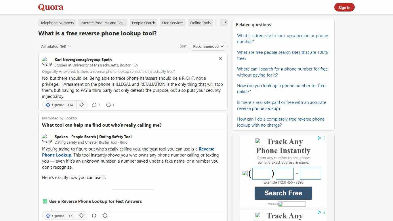 What is a free reverse phone lookup tool? - Quora